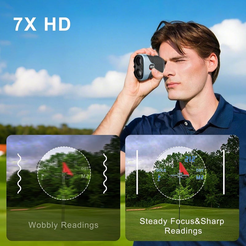 BNZ High Precision Range Finder Golf with Slope Switch for Golf Tournament,Quick,1200 Yards, Flag Pole Locking Vibration,Rechargeable Range Finders with Magnet Stripe,Easy to Use - Image 5